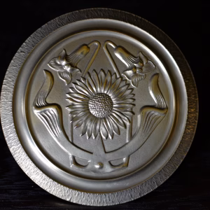 Wahadło (dysk) do zegara średnica 11,5 cm – wzór „słonecznik” 027a4317df529016cb645fab52c553bd